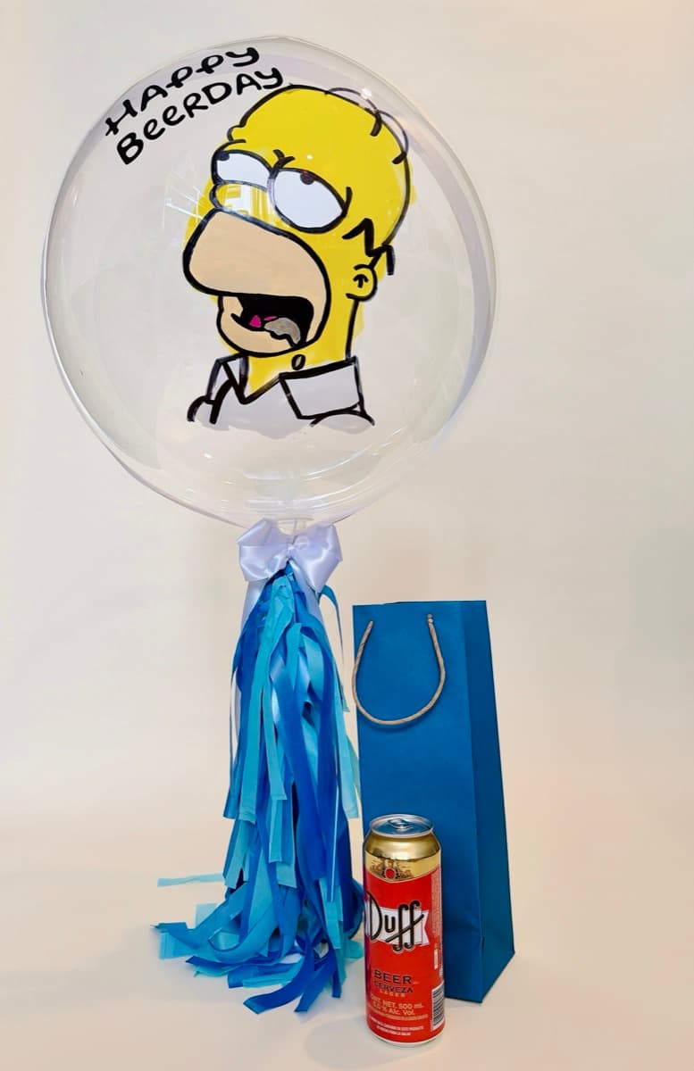 Globo Homero + 1 cerveza Duff